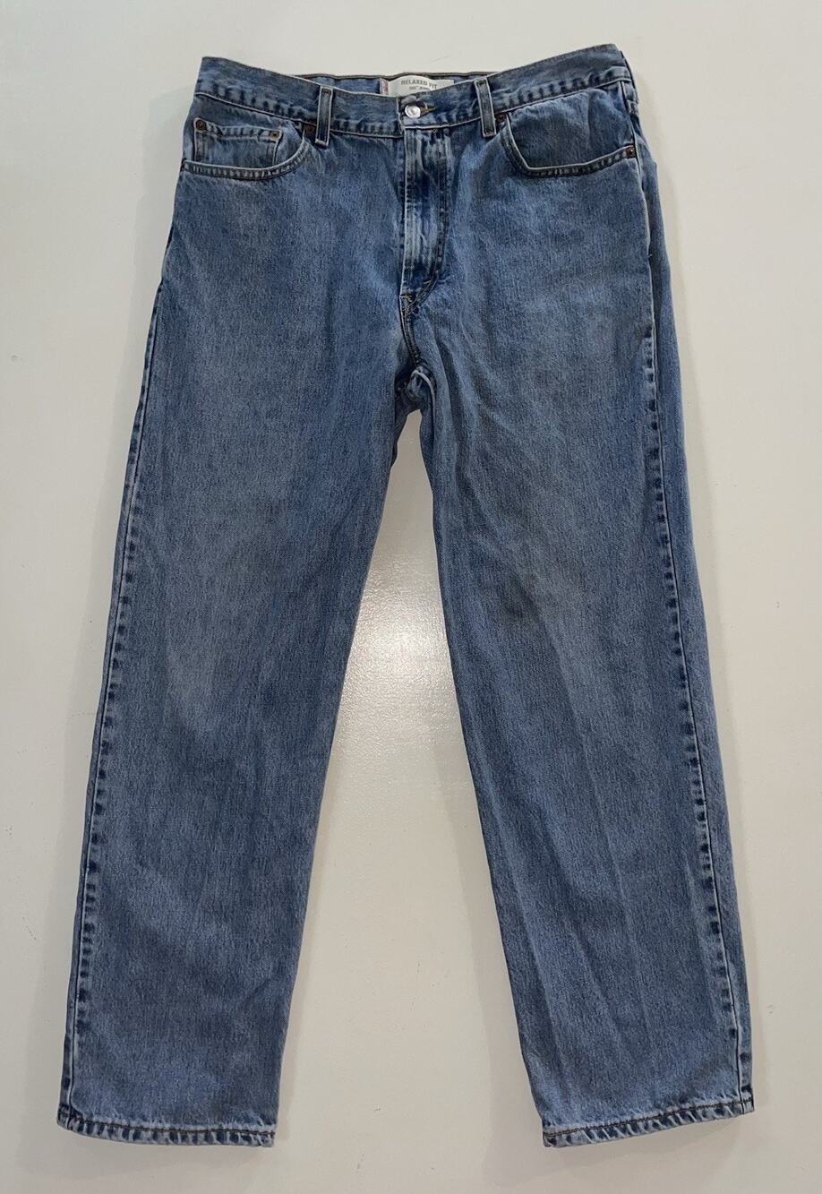 Men's Levi's 550 Relaxed Fit Blue Jeans 36x32 (Actual 34x30.5) Med Wash Straight